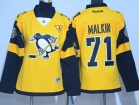 Women Pittsburgh Penguins #71 Evgeni Malkin Yellow 2017 Staduim Series Hockey Jerseys