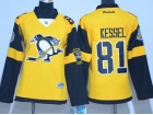 Women Pittsburgh Penguins #81 Phil Kessel Yellow 2017 Staduim Series Hockey Jerseys