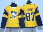 Women Pittsburgh Penguins #87 Sidney Crosby Yellow 2017 Staduim Series Hockey Jerseys