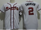 Atlanta Braves #2 Dansby Swanson White New Cool Base Baseball Jersey