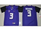 2016 Youth Washington Huskies #3 Jake Browning Purple College Football Limited Jersey