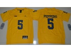 Youth Jordan Brand Michigan Wolverines #5 Jabrill Peppers Yellow College Football Limited Jersey