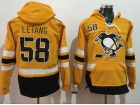 Pittsburgh Penguins #58 Kristopher Letang Yellow 2017 Staduim Series Hockey Hoodies