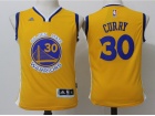 Youth Golden State Warriors #30 Stephen Curry Yellow Stitched Basketball Jerseys