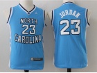 Youth North Carolina #23 Michael Jordan Blue Basketball Jerseys