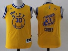 Youth Golden State Warriors #30 Stephen Curry Yellow The City Stitched Basketball Jerseys