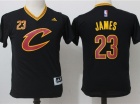 Youth Cleveland Cavaliers #23 LeBron James Black Short Sleeves Basketball Jerseys