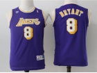 Youth Los Angeles Lakers #8 Kobe Bryant Purple Throwback Basketball Jerseys