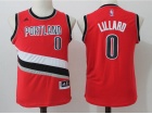 Youth Portland Trail Blazers #0 Damian Lillard Red Basketball Jerseys