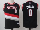 Youth Portland Trail Blazers #0 Damian Lillard Black Basketball Jerseys