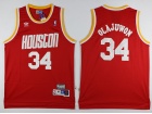 Houston Rockets #34 Hakeem Olajuwon Red Hardwood Classic Basketball Jerseys