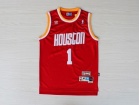 Houston Rockets #1 Tracy McGrady Red White Name Hardwood Classic Basketball Jerseys