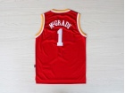 Houston Rockets #1 Tracy McGrady Red White Name Hardwood Classic Basketball Jerseys