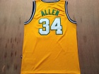 Seattle SuperSonics #34 Ray Allen Yellow Nike Basketball Jerseys