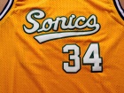 Seattle SuperSonics #34 Ray Allen Yellow Nike Basketball Jerseys