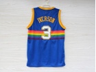 Denver Nuggets #3 Allen Iverson Blue Rainbow Hardwood Classics Stitched Basketball Jerseys