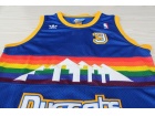 Denver Nuggets #3 Allen Iverson Blue Rainbow Hardwood Classics Stitched Basketball Jerseys