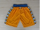 Denver Nuggets Yellow Rainbow Stitched Basketball Shorts