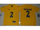 Youth Jordan Brand Michigan Wolverines #2 Charles Woodson Yellow College Football Limited Jersey