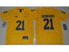 Youth Jordan Brand Michigan Wolverines #21 Desmond Howard Yellow College Football Limited Jersey