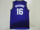 Sacramento Kings #16 Peja Stojakovic Purple Basketball Jerseys