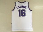 Sacramento Kings #16 Peja Stojakovic White Basketball Jerseys