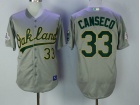 Oakland Athletics #33 Jose Canseco Grey Throwback Jerseys