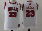 Youth Chicago Bulls #23 Michael Jordan White Kids Jersey