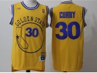 Golden State Warriors #30 Stephen Curry Yellow Throwback Jerseys