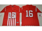 2016 Ohio State Buckeyes #16 J.T Barrett Red College Football 1917 Throwback Limited Jersey