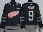 Detroit Red Wings #9 Gordie Howe Black 100th Anniversary Hockey Jersey