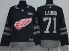 Detroit Red Wings #71 Dylan Larkin Black 100th Anniversary Hockey Jersey