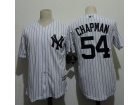 New York Yankees #54 Aroldis Chamman White Cool Base Jersey