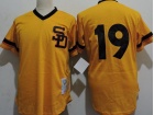 San Diego Padres #19 Tony Gwynn Yellow Throwback Jersey