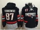 New England Patriots #87 Rob Gronkowski Blue Pullover Football Hoodies