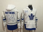 Toronto Maple Leafs #34 Auston Matthews White Hockey Hoodie