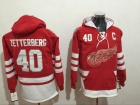 Detroit Red Wings #40 Henrik Zetterberg Red 100th Anniversary Hockey Hoodie