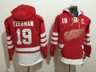 Detroit Red Wings #19 Steve Yzerman Red 100th Anniversary Hockey Hoodie