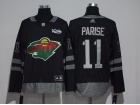 Minnesota Wild #11 Zach Parise Black 100th Anniversary Hockey Jersey