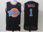 Space Jam Tune Squad #1 Bugs Bunny Black Stitched Basketball Jerseys