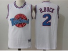 Space Jam Tune Squad #2 Daffy Duck D.Duck White Stitched Basketball Jerseys