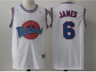 Space Jam Tune Squad #6 Lebron James White Stitched Basketball Jerseys