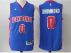 Detroit Pistons #0 Andre Drummond Blue Stitched Basketball Jerseys