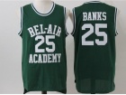 BEL-AIR Academy #25 Carlton Banks Green Movie Basketball Jerseys