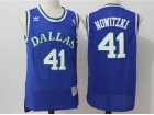 Dallas Mavericks #41 Dirk Nowitzki Blue Throwback Basketball Jersey