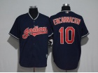 Cleveland Indians #10 Edwin Encarnacion Blue Cool Base Jerseys