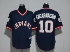 Cleveland Indians #10 Edwin Encarnacion Blue Turn Back Pullover Jerseys