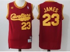 Cleveland Cavaliers #23 LeBron James Red Throwback Basketball Jerseys