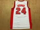 Fresno State Bulldogs #24 Paul George White Stitched College Basketball Jersey