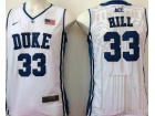 2017 Duke Blue Devils #33 Grant Hill White College Basketball Jersey